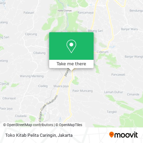 Toko Kitab Pelita Caringin map