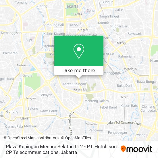 Plaza Kuningan Menara Selatan Lt 2 - PT. Hutchison CP Telecommunications map