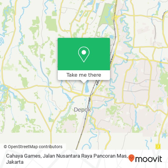 Cahaya Games, Jalan Nusantara Raya Pancoran Mas map