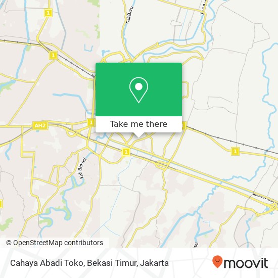 Cahaya Abadi Toko, Bekasi Timur map