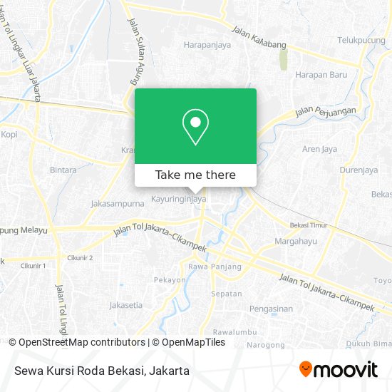 Sewa Kursi Roda Bekasi map
