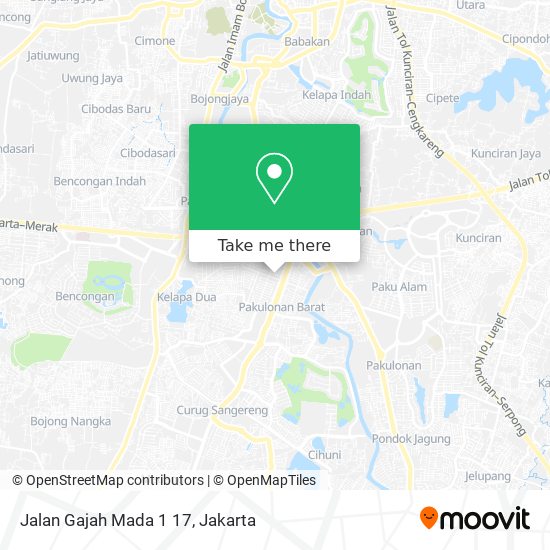 Jalan Gajah Mada 1 17 map