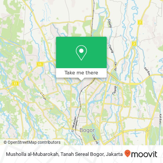 Musholla al-Mubarokah, Tanah Sereal Bogor map