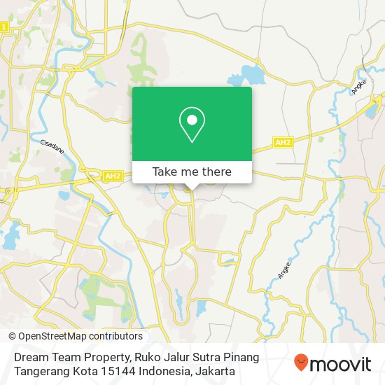 Dream Team Property, Ruko Jalur Sutra Pinang Tangerang Kota 15144 Indonesia map