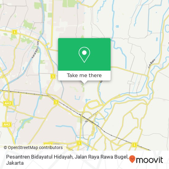 Pesantren Bidayatul Hidayah, Jalan Raya Rawa Bugel map