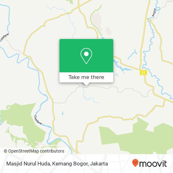 Masjid Nurul Huda, Kemang Bogor map