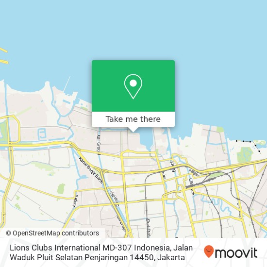 Lions Clubs International MD-307 Indonesia, Jalan Waduk Pluit Selatan Penjaringan 14450 map