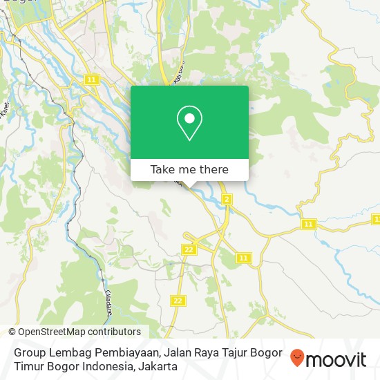 Group Lembag Pembiayaan, Jalan Raya Tajur Bogor Timur Bogor Indonesia map