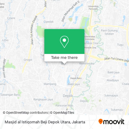 Masjid al Istiqomah Beji Depok Utara map