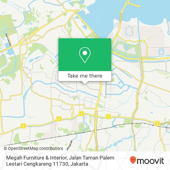 Megah Furniture & Interior, Jalan Taman Palem Lestari Cengkareng 11730 map