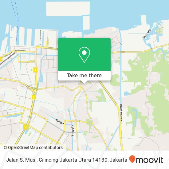 Jalan S. Musi, Cilincing Jakarta Utara 14130 map