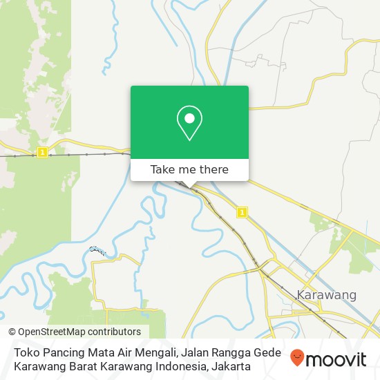 Toko Pancing Mata Air Mengali, Jalan Rangga Gede Karawang Barat Karawang Indonesia map