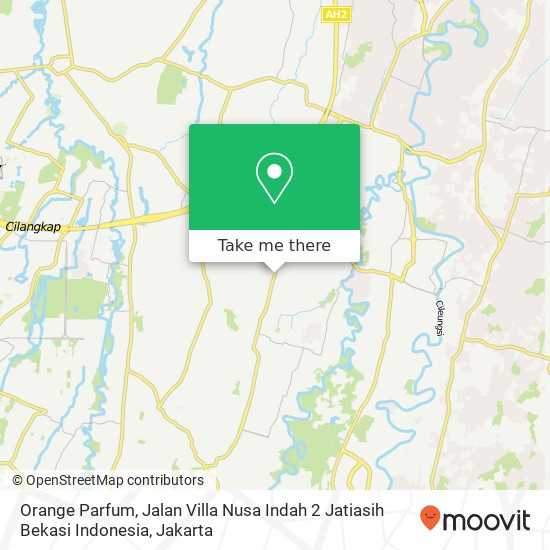 Orange Parfum, Jalan Villa Nusa Indah 2 Jatiasih Bekasi Indonesia map