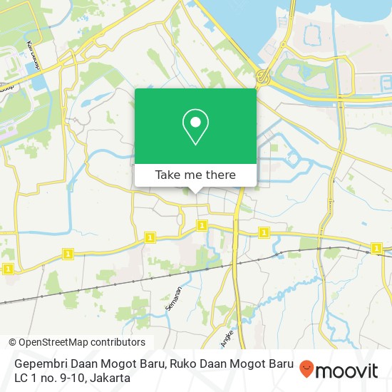 Gepembri Daan Mogot Baru, Ruko Daan Mogot Baru LC 1 no. 9-10 map