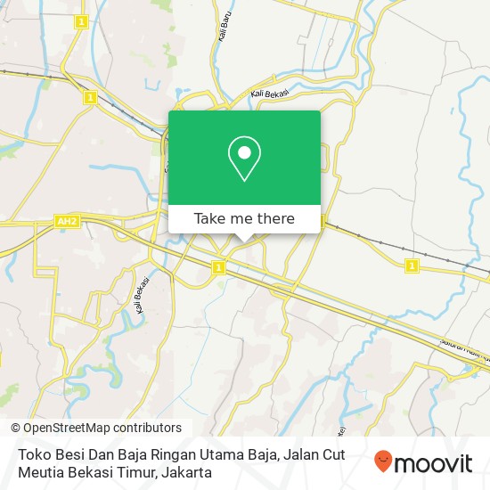 Toko Besi Dan Baja Ringan Utama Baja, Jalan Cut Meutia Bekasi Timur map