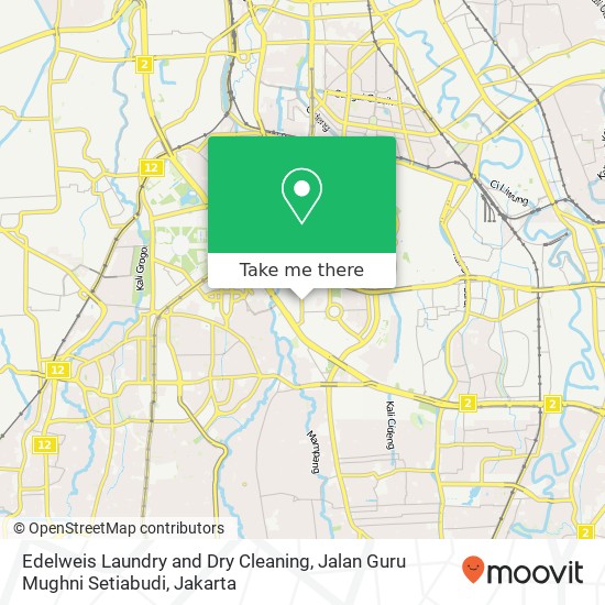 Edelweis Laundry and Dry Cleaning, Jalan Guru Mughni Setiabudi map