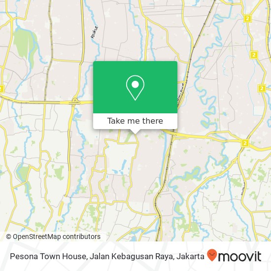 Pesona Town House, Jalan Kebagusan Raya map