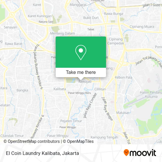 El Coin Laundry Kalibata map