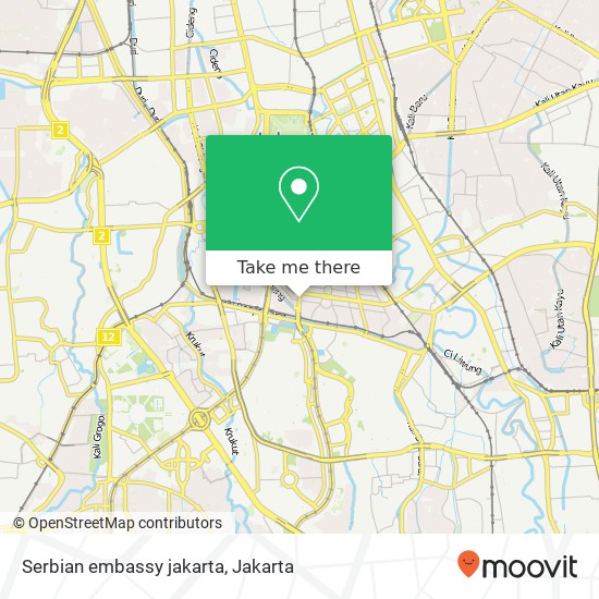 Serbian embassy jakarta map