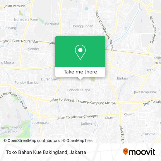 Toko Bahan Kue Bakingland map