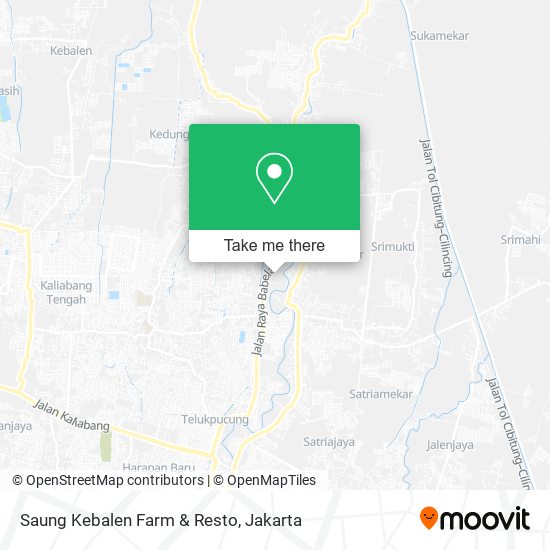 Saung Kebalen Farm & Resto, Babelan map