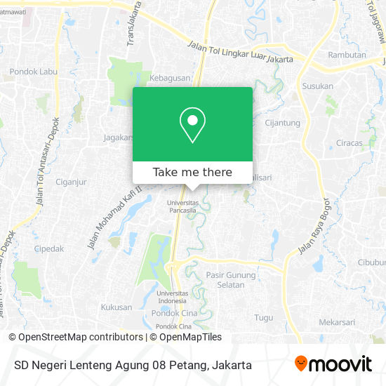 SD Negeri Lenteng Agung 08 Petang map