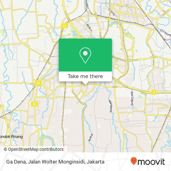 Ga Dena, Jalan Wolter Monginsidi map