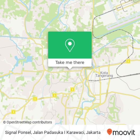 Signal Ponsel, Jalan Padasuka I Karawaci map