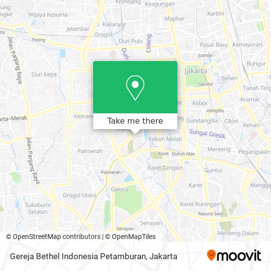 Gereja Bethel Indonesia Petamburan map