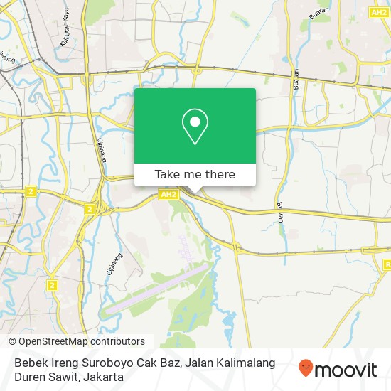 Bebek Ireng Suroboyo Cak Baz, Jalan Kalimalang Duren Sawit map