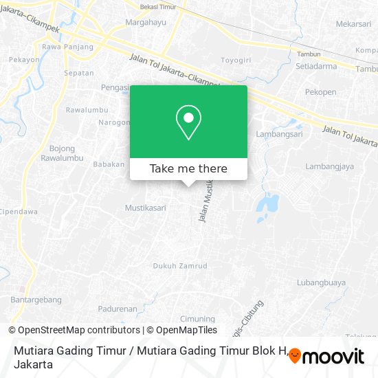 Mutiara Gading Timur / Mutiara Gading Timur Blok H map