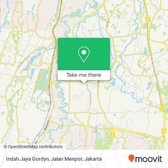 Indah Jaya Gordyn, Jalan Menpor map