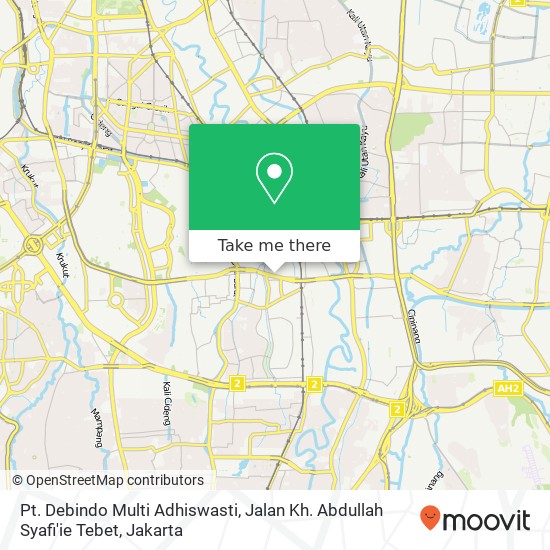 Pt. Debindo Multi Adhiswasti, Jalan Kh. Abdullah Syafi'ie Tebet map