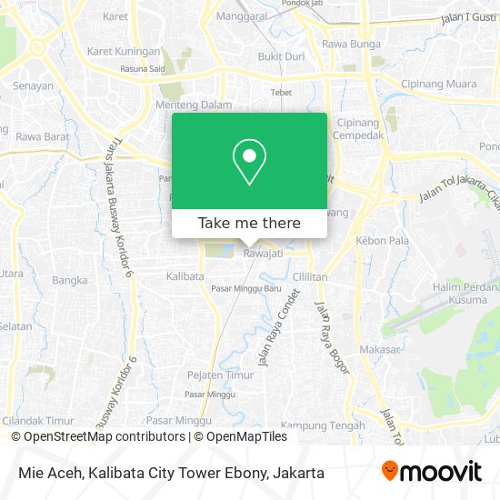 Mie Aceh, Kalibata City Tower Ebony map