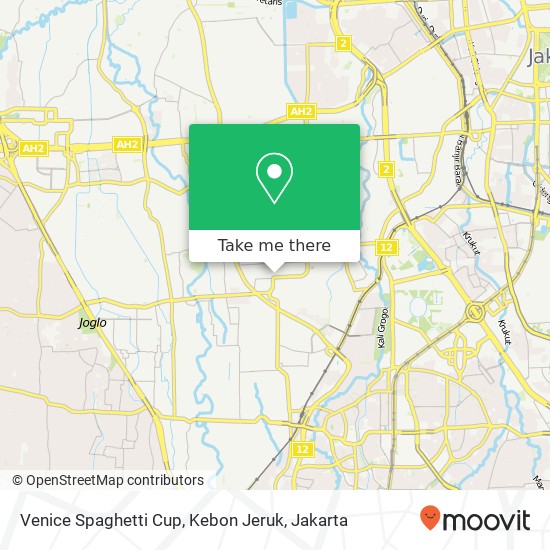 Venice Spaghetti Cup, Kebon Jeruk map