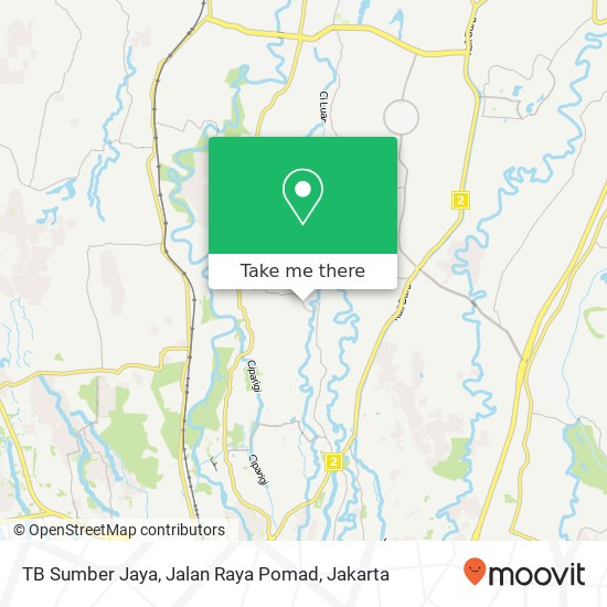 TB Sumber Jaya, Jalan Raya Pomad map