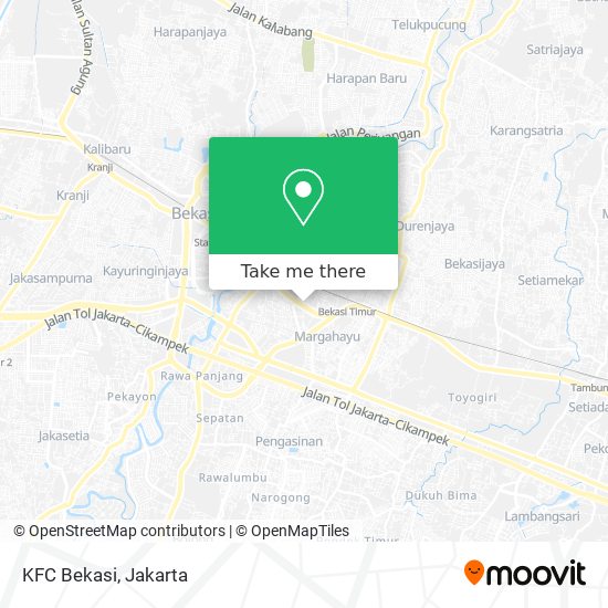 KFC Bekasi map