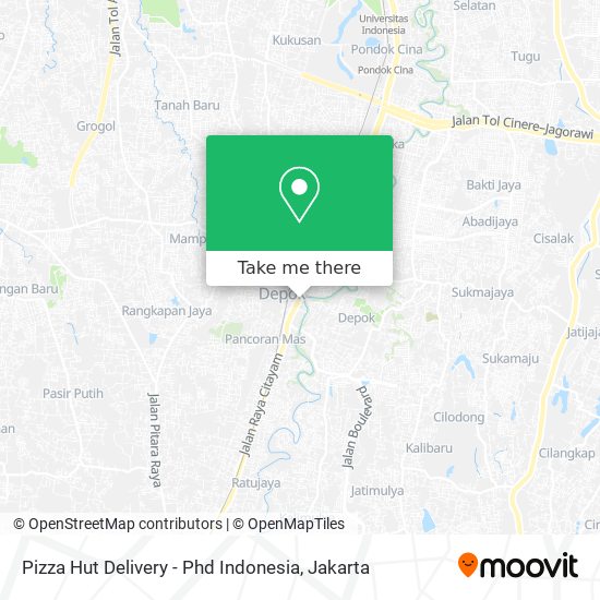 Pizza Hut Delivery - Phd Indonesia map