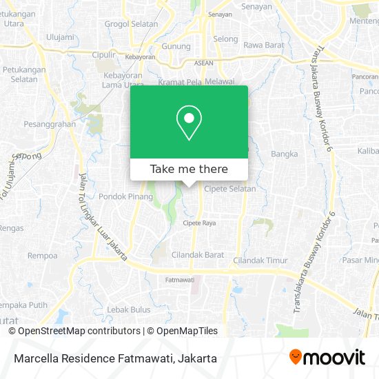 Marcella Residence Fatmawati map