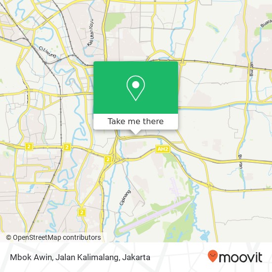 Mbok Awin, Jalan Kalimalang map