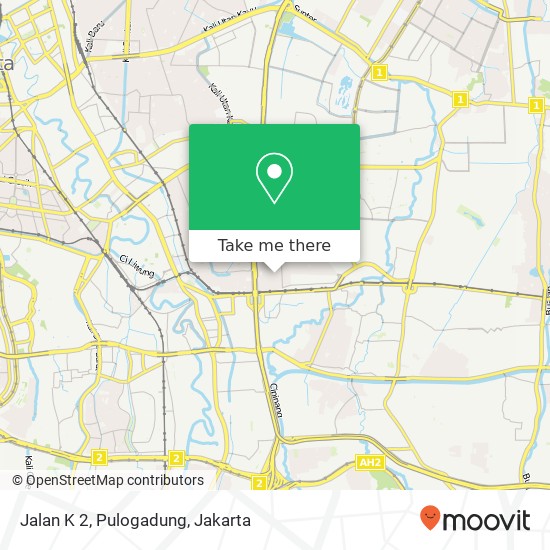 Jalan K 2, Pulogadung map