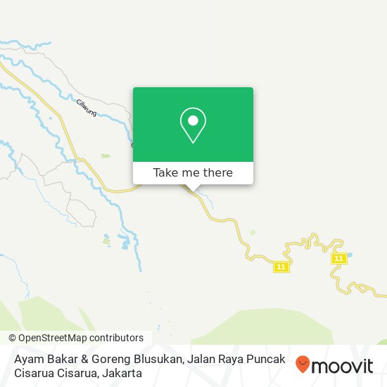 Ayam Bakar & Goreng Blusukan, Jalan Raya Puncak Cisarua Cisarua map