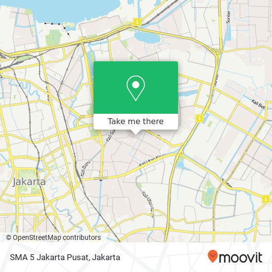 SMA 5 Jakarta Pusat map