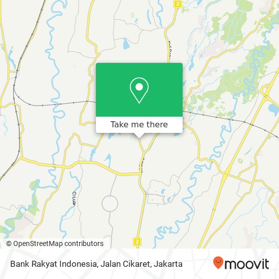 Bank Rakyat Indonesia, Jalan Cikaret map