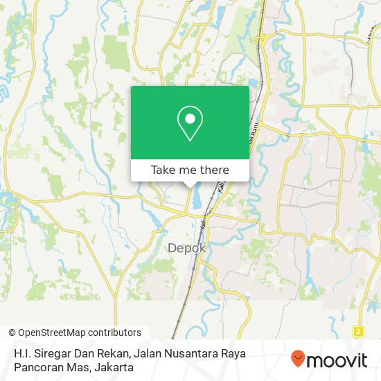 H.I. Siregar Dan Rekan, Jalan Nusantara Raya Pancoran Mas map