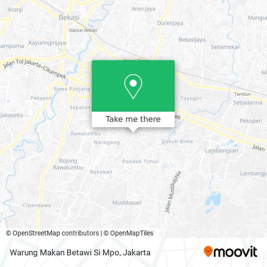 Warung Makan Betawi Si Mpo map