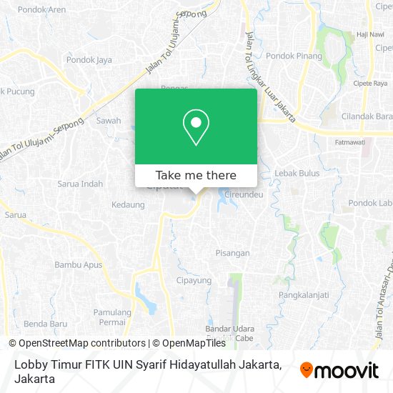 Lobby Timur FITK UIN Syarif Hidayatullah Jakarta map