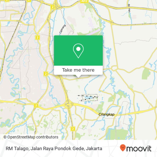 RM Talago, Jalan Raya Pondok Gede map