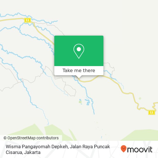 Wisma Pangayomah Depkeh, Jalan Raya Puncak Cisarua map