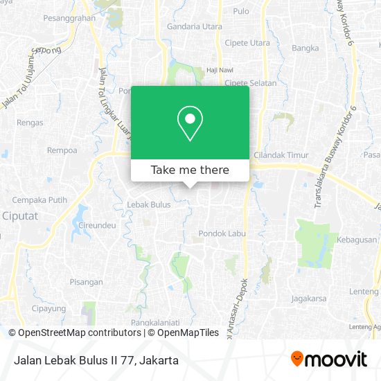 Jalan Lebak Bulus II 77 map